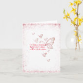 Semicolon Butterfly - Embrace Change Card カード (黄色い花)