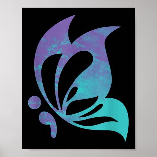 Semicolon Butterfly Mental Suicide Prevention Awar ポスター (正面)