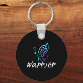 Semicolon Butterfly Shirt - Shide Prevention Awa キーホルダー (正面)