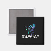 Semicolon Butterfly Shirt - Shide Prevention Awa マグネット (正面/裏面)