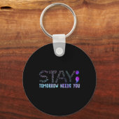 Semicolon Stay Tomorrow Need You キーホルダー (正面)