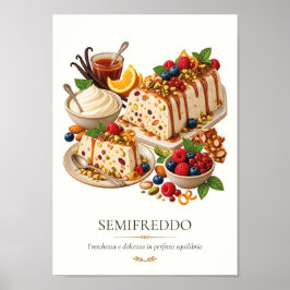 Semifreddo – Vintage Italian Dessert ポスター
