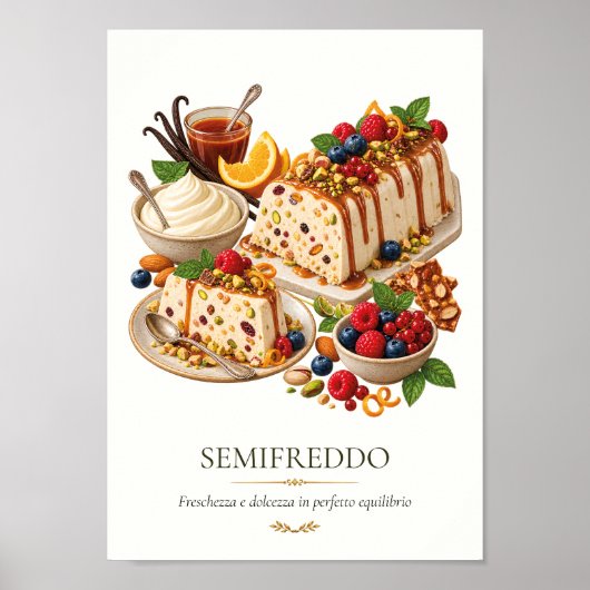 Semifreddo – Vintage Italian Dessert ポスター (正面)