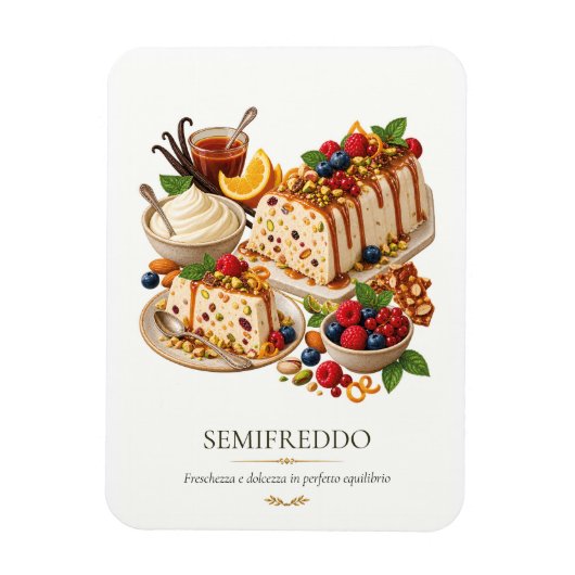 Semifreddo – Vintage Italian Dessert マグネット (縦)