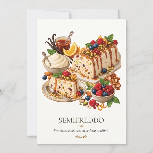 Semifreddo – Vintage Italian Dessert 招待状 (正面)