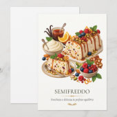 Semifreddo – Vintage Italian Dessert 招待状 (正面/裏面)