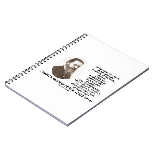 Semiosis 3の主題の印の目的のPeirceの引用文 ノートブック (左側)