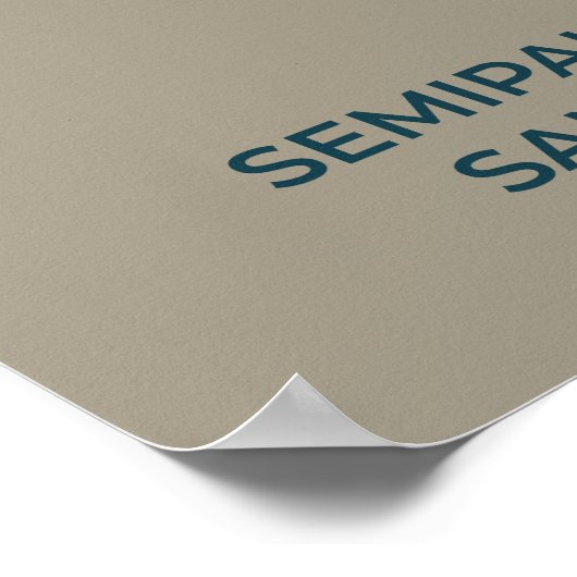 Semipalmated Sandpiper Migration Map – Minimalist  ポスター (角)