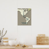 Semipalmated Sandpiper Migration Map – Minimalist  ポスター (キッチン)