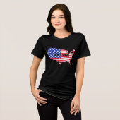 Semiquincentennial 1776 to 2026 USA Flag トライブレンドＴシャツ (正面全面)