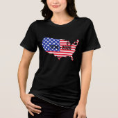 Semiquincentennial 1776 to 2026 USA Flag トライブレンドＴシャツ (正面)