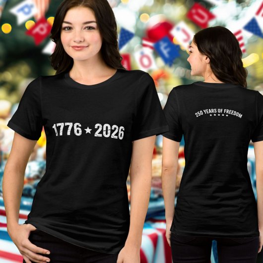 Semiquincentennial 1776 to 2026 White Numerals トライブレンドＴシャツ