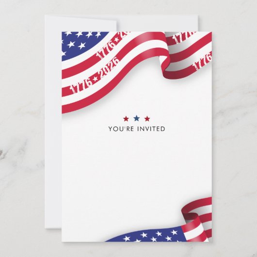 Semiquincentennial 4th Of July Celebration 招待状 (裏面)