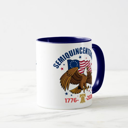 Semiquincentennial Bald Eagle Mug マグカップ (正面右)