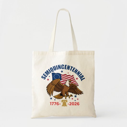 Semiquincentennial Bald Eagle Tote Bag トートバッグ (正面)