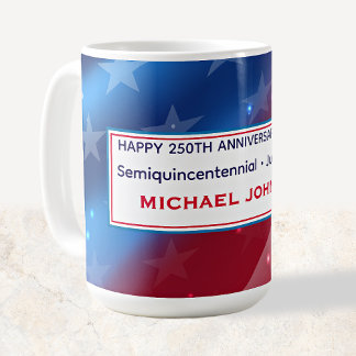 Semiquincentennial Colorful Patriotic Flag Pattern コーヒーマグカップ