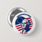 Semiquincentennial George Washington Button 缶バッジ (正面&裏面)