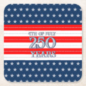 Semiquincentennial Navy Stars & Stripes 250 Years スクエアペーパーコースター (正面)