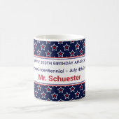 Semiquincentennial Red White Stars Teacher's コーヒーマグカップ (中央)