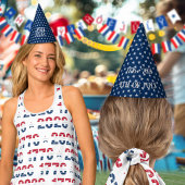 Semiquincentennial Star Spangled Silver Navy Blue  パーティーハット