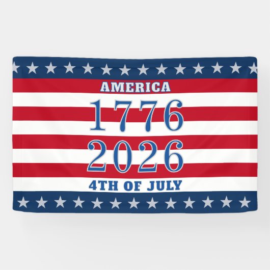 Semiquincentennial Stars & Stripes 1776 2026 横断幕 (横)