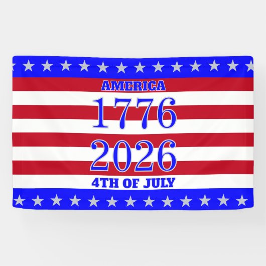 Semiquincentennial Stars & Stripes 1776 2026 横断幕 (横)