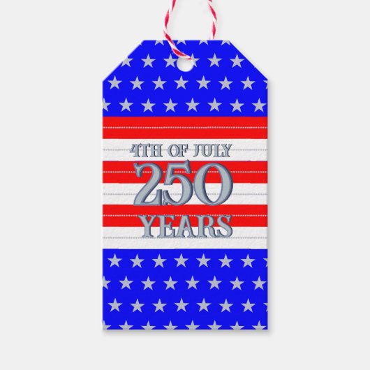 Semiquincentennial Stars & Stripes 250 Years ギフトタグ (正面)