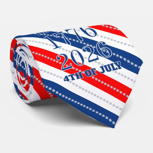 Semiquincentennial Stars & Stripes 250th 1776 2026 ネクタイ (ロール)