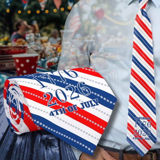 Semiquincentennial Stars & Stripes 250th 1776 2026 ネクタイ