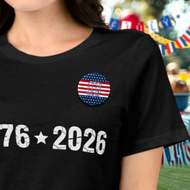 Semiquincentennial Stars Stripes America 1776 2026 缶バッジ