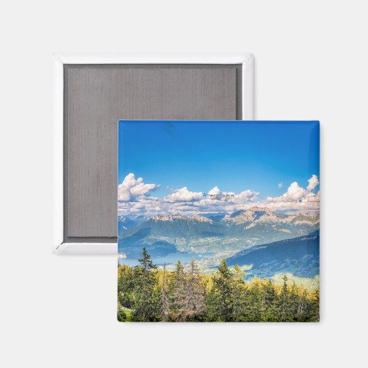 Semnoz, Annecy,フランスの風光明媚な写真 マグネット (正面/裏面)