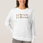Semper Feminaの花のヴィンテージのワイシャツ Tシャツ (正面)