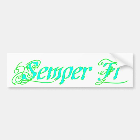Semper Fi バンパーステッカー (正面)