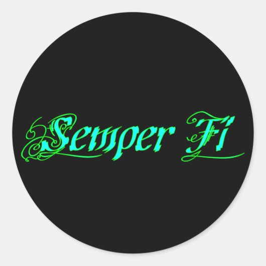 Semper Fi ラウンドシール (正面)