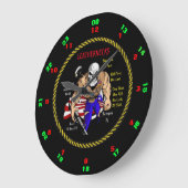 Semper Fi/レザーネック ラージ壁時計 (傾斜)