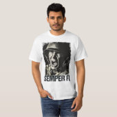 ✪ SEMPER FI ✪常に忠実な退役軍人兵士 Tシャツ (正面フル)