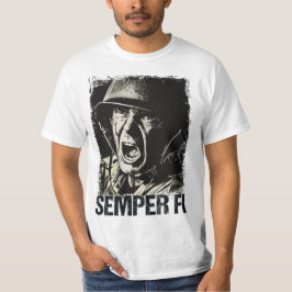 ✪ SEMPER FI ✪常に忠実な退役軍人兵士 Tシャツ