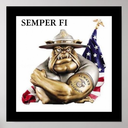 Semper Fi Devil Dog Poster ポスター (正面)