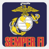 Semper Fi [EGA] スクエアシール (正面)