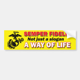 Semper Fidelisバンパーステッカー生き方 バンパーステッカー