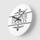 Semper Fidelis ラウンド壁時計 (傾斜)