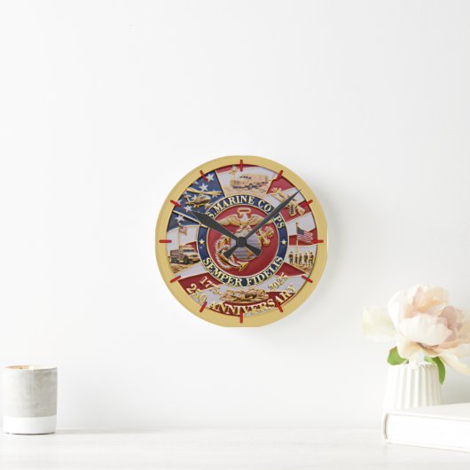 Semper Fidelis ラウンド壁時計 (ホーム)