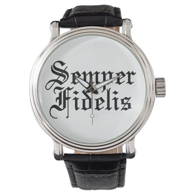 Semper Fidelis – ラテンフレーズ 腕時計 (正面)