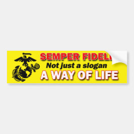 Semper Fidelis a Way of Lifeバンパーステッカー バンパーステッカー