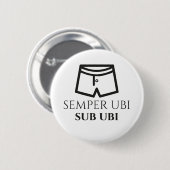 Semper Ubi補助的なUbiのラテン系の冗談のバッジ(ボクサー) 缶バッジ (正面&裏面)