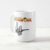 SemperToonsのマグ- Comm コーヒーマグカップ (正面左)