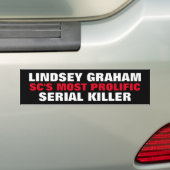 SENATOR LINDSEY GRAHAM SC Prolific serial killer バンパーステッカー (車上)