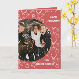 Send a cheerful holiday message with this Whimsica カード