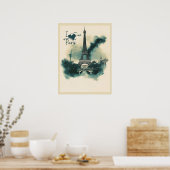 Send a Piece of Paris with You -エッフェルタワー ポスター (キッチン)