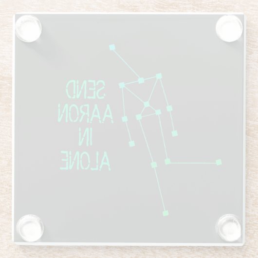 Send Aaron in Alone Coaster Ghost Anomaly  ガラスコースター (裏面)